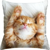 Foto PRAVO narančasti jastuk za bacanje mačaka