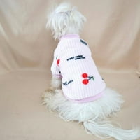 Odjeća za kućne ljubimce Slatki kaput s životinjskim printom trešnje pulover od mekog flisa košulja za pse jakna