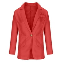 Simplemasygeni jakne za žene za čišćenje kaputa modna ženska jakna s džepnim kaputom Čvrsta dugih rukava vrhovi